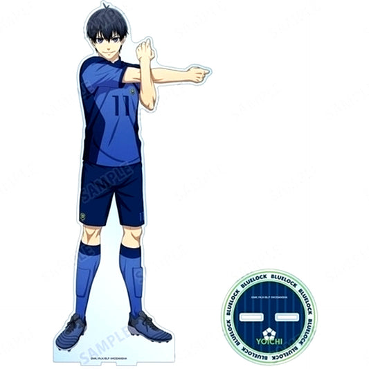 Yoichi Isagi Pre-Match Prep ver. Illustration Oversized Acrylic Stand Blue Lock [USED]