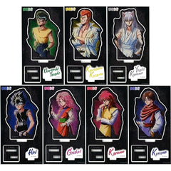 Set of 7 D Prize Yu Yu Hakusho WEB Kuji Vol.10 Dive to Black Acrylic Stand [USED]