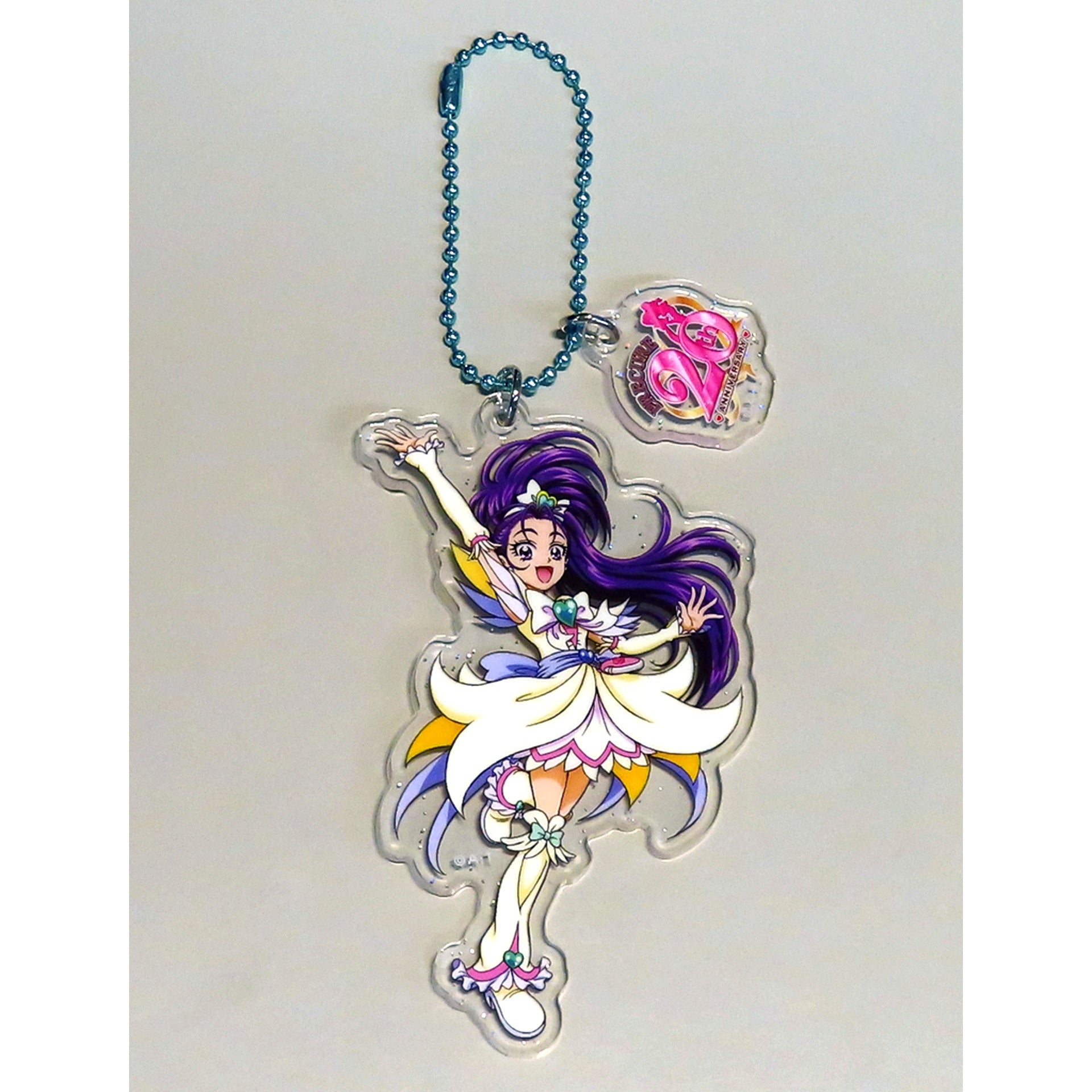 05. Cure Egret 20th Anniversary Glitter Acrylic Keychain Pretty Cure Series Pretty Store Ltd [USED]