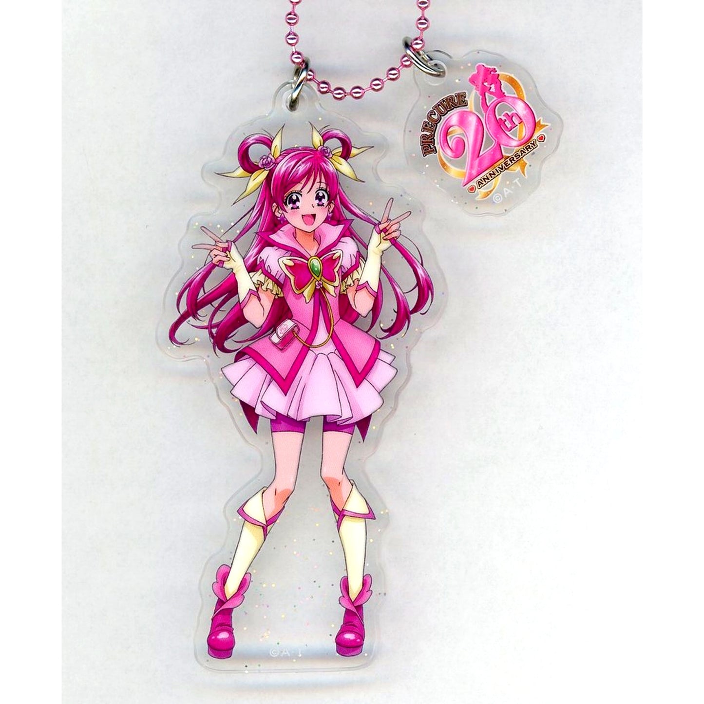 Cure Dream PreCure Series 06 20th Anniversary Glitter Acrylic Keychain Pretty Store [USED]