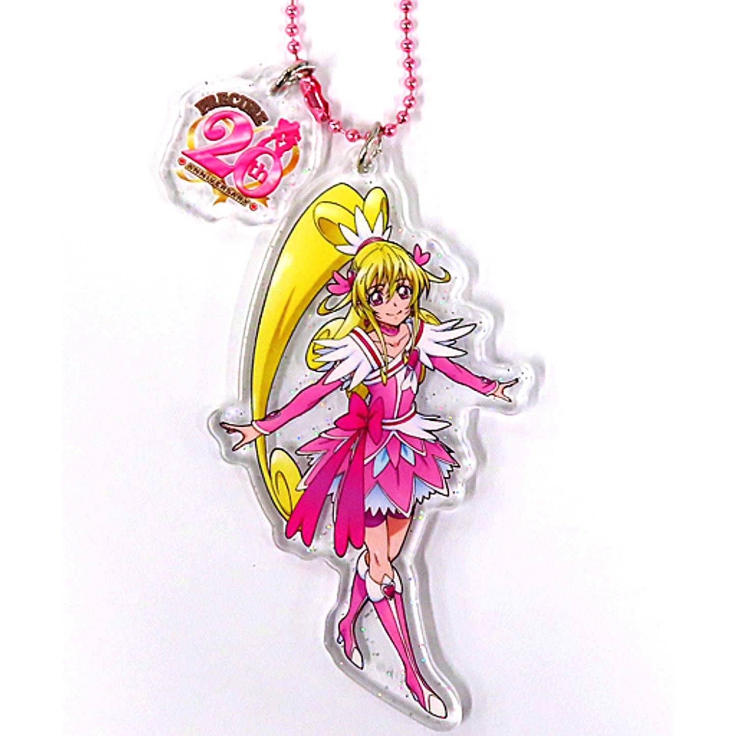 Cure Heart PreCure Series 29 20th Anniversary Glitter Acrylic Keychain Pretty Store [USED]