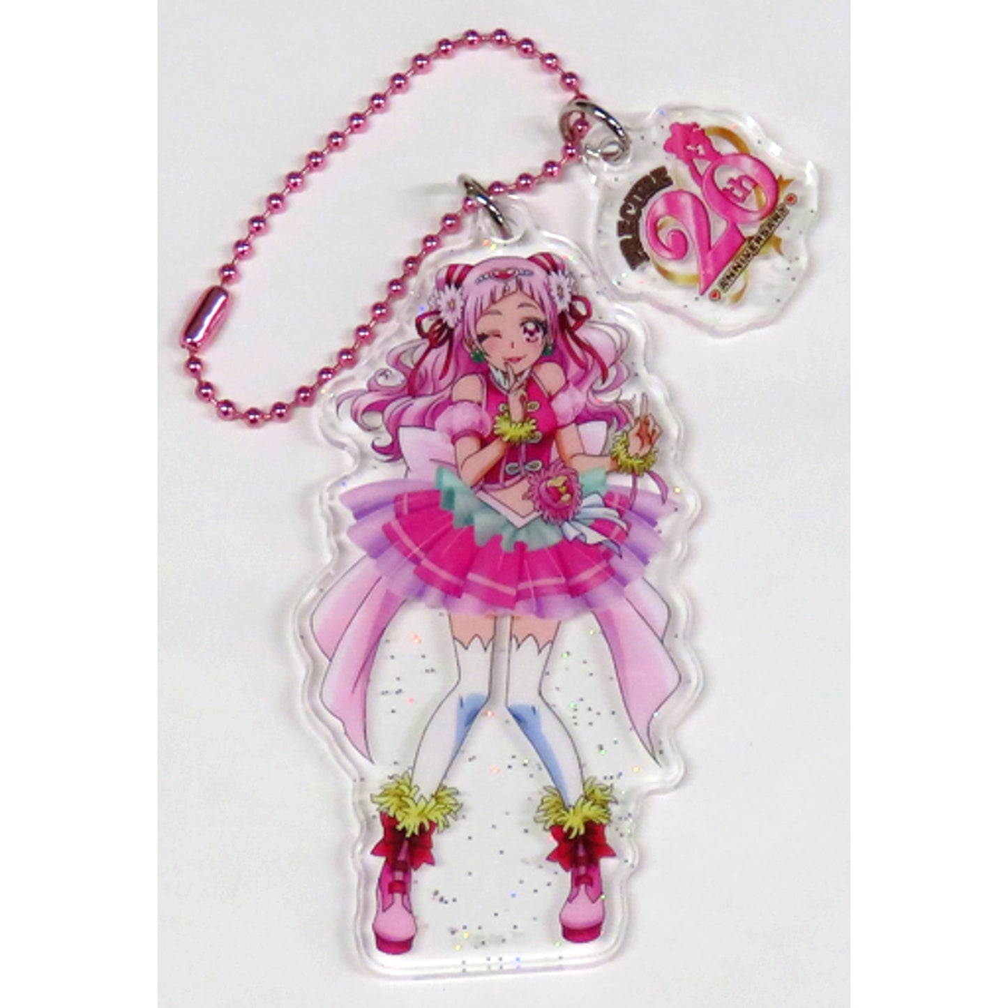 Cure Yell PreCure Series 51 20th Anniversary Glitter Acrylic Keychain Pretty Store [USED]