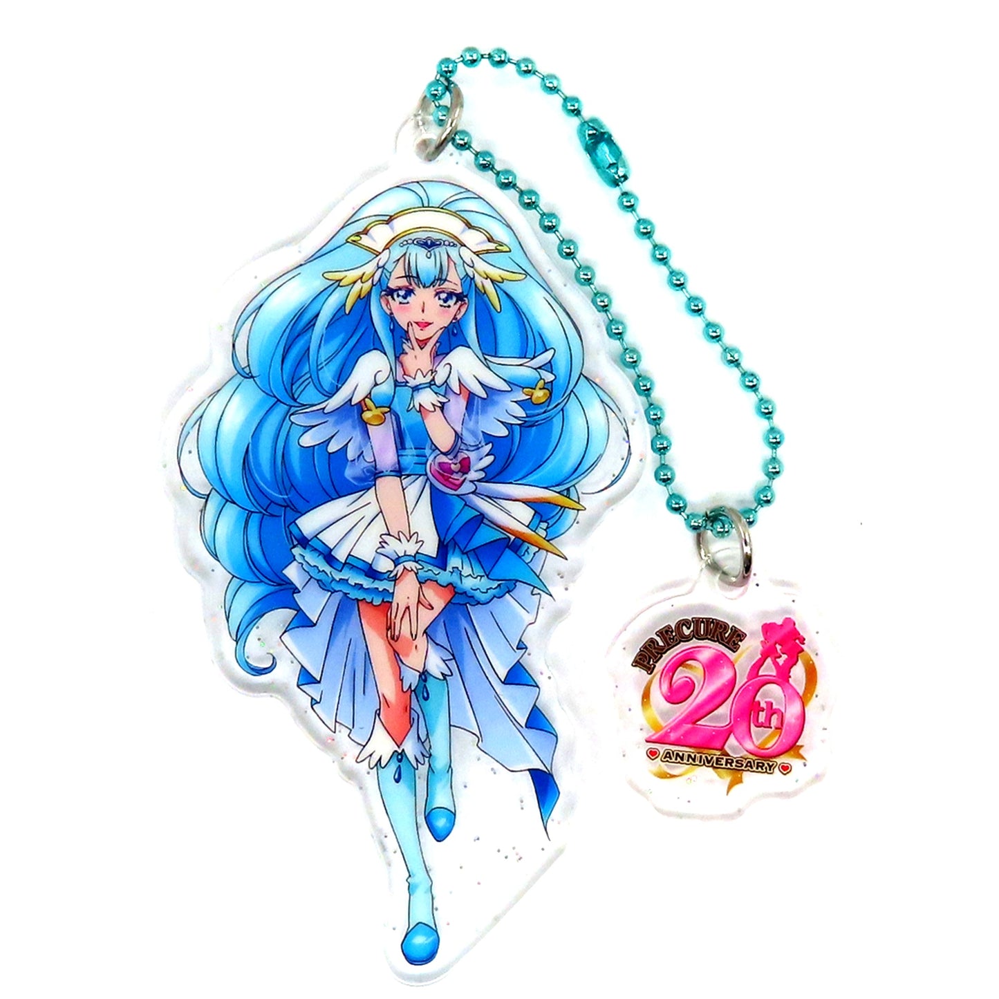 52. Cure Ange 20th Anniversary Glitter Acrylic Keychain Pretty Cure Series Pretty Store Ltd [USED]