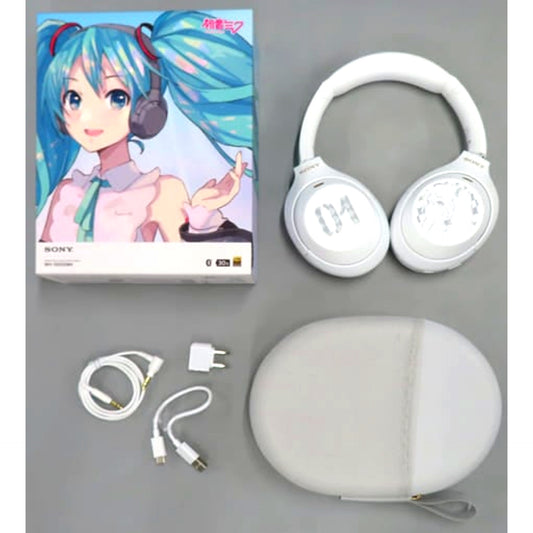 Hatsune Miku VOCALOID Collaboration Model Wireless Noise Cancelling Stereo Headset WH-1000XM4/MK Silent White Side Profile/Numbering [USED]