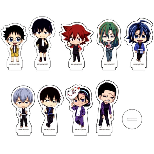 Set of 9 Yowamushi Pedal LIMIT BREAK Acrylic Petit Stand 06. Mini Character Illustration [USED]