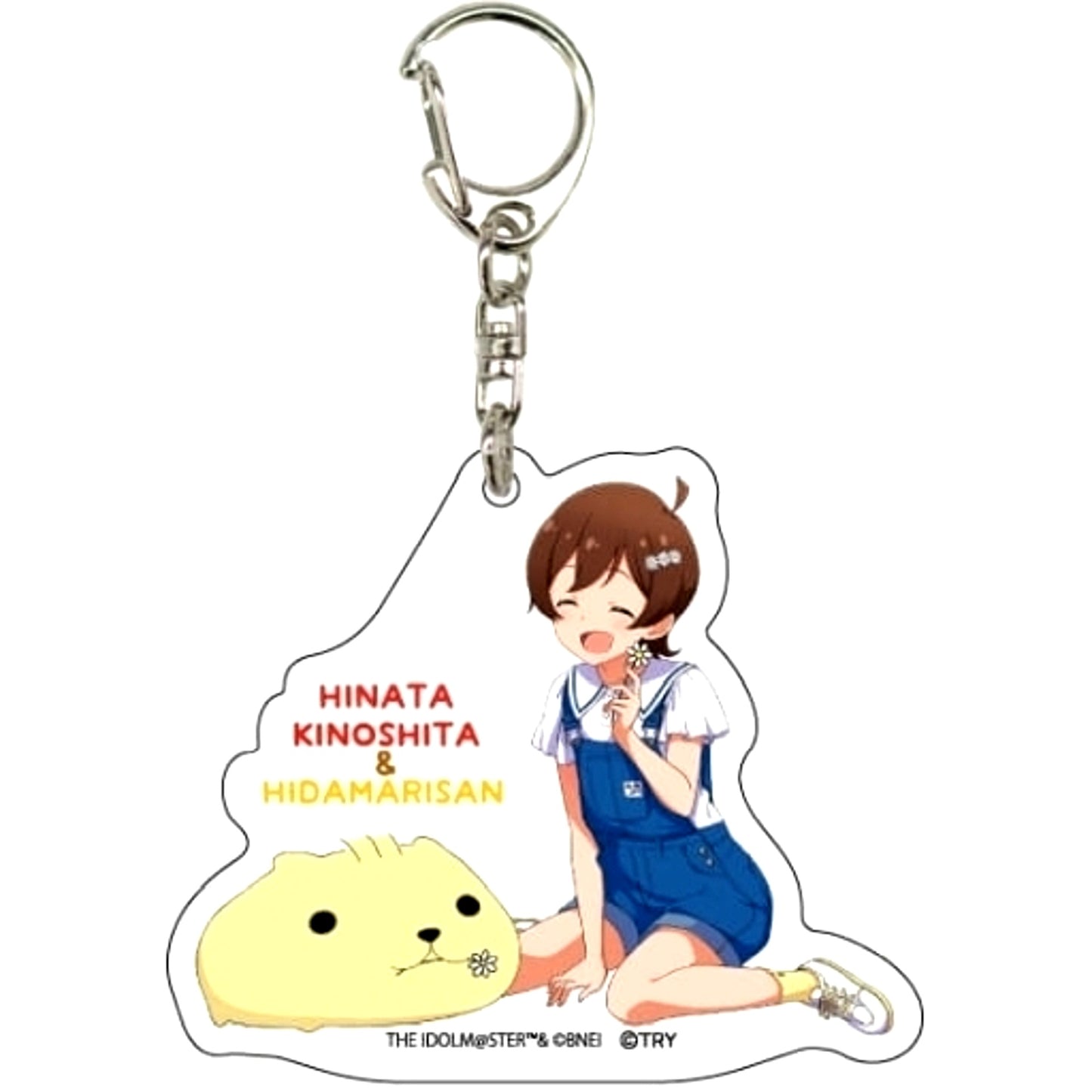 Hinata Kinoshita & Hidamari-san A The Idolmaster Million Live! Acrylic Keychain 01 Drawn Illustration Kapibarasan [USED]