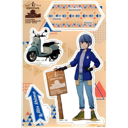 Rin Shima Pinecone Campsite 1st Anniversary Laid-Back Camp The Movie Special Event 1st Anniv Thanksgiving Ichinendayo Acrylic Stand [USED]