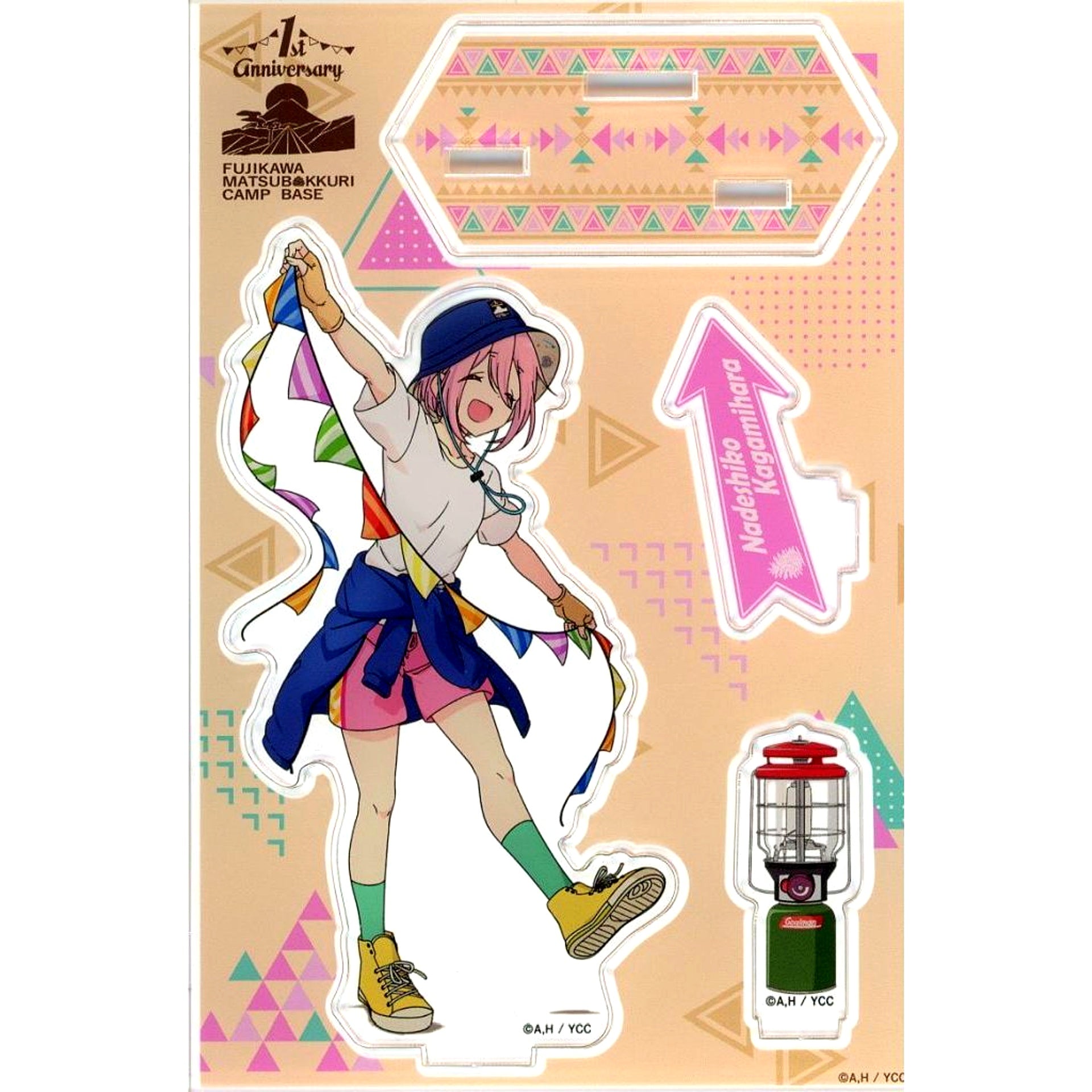 Nadeshiko Kagamihara Movie Yuru Camp Special Event 1st Thanksgiving Ichinendayo Pinecone Campsite 1st Anniversary Acrylic Stand [USED]