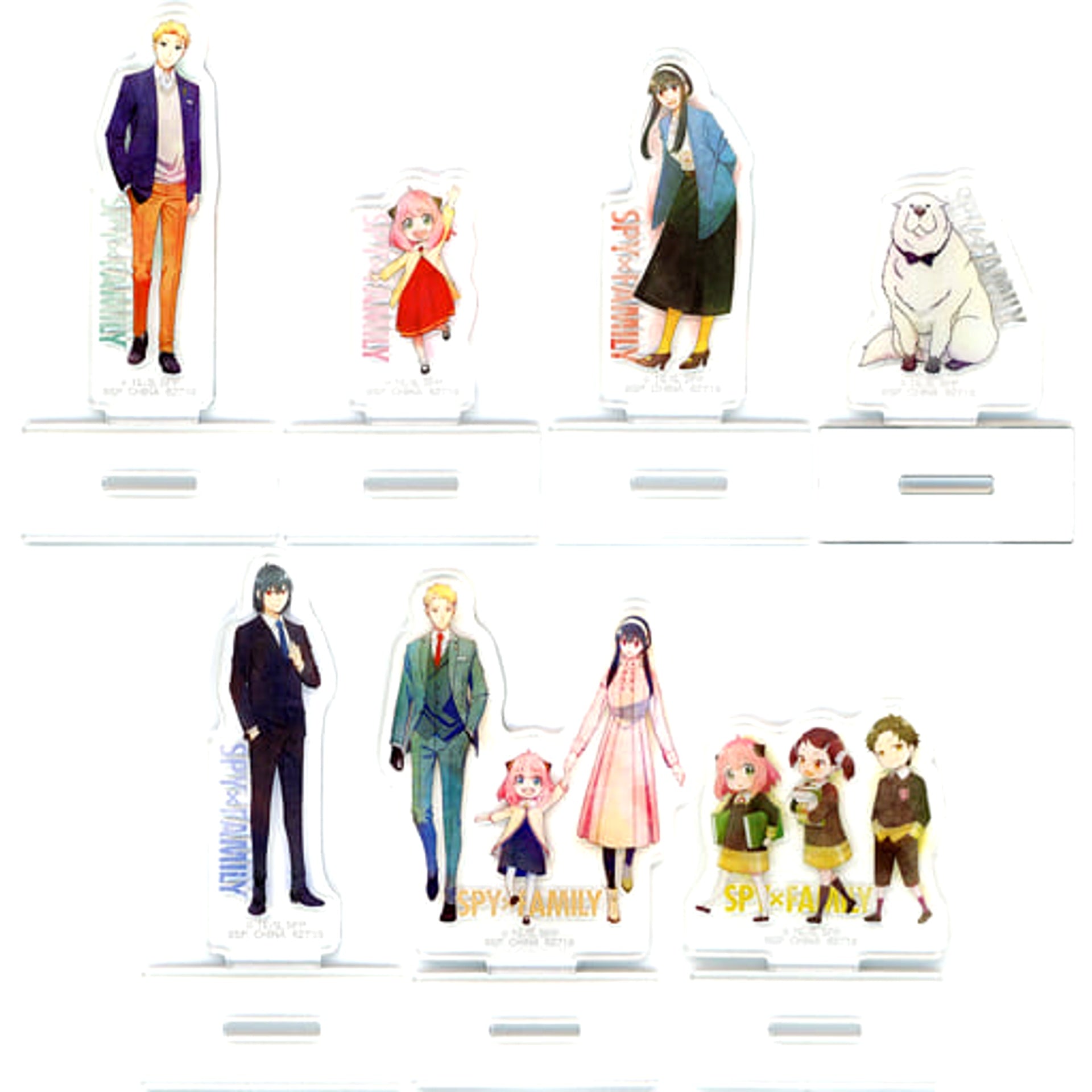 SPY x FAMILY Loid Forger & Others All 7 Types Set Ichiban Kuji Embark on a Mission Acrylic Stand Prize G Acrylic Stands [USED]