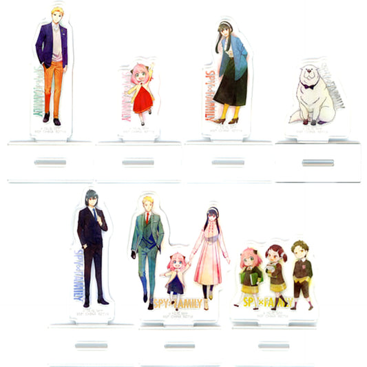 SPY x FAMILY Loid Forger & Others All 7 Types Set Ichiban Kuji Embark on a Mission Acrylic Stand Prize G Acrylic Stands [USED]