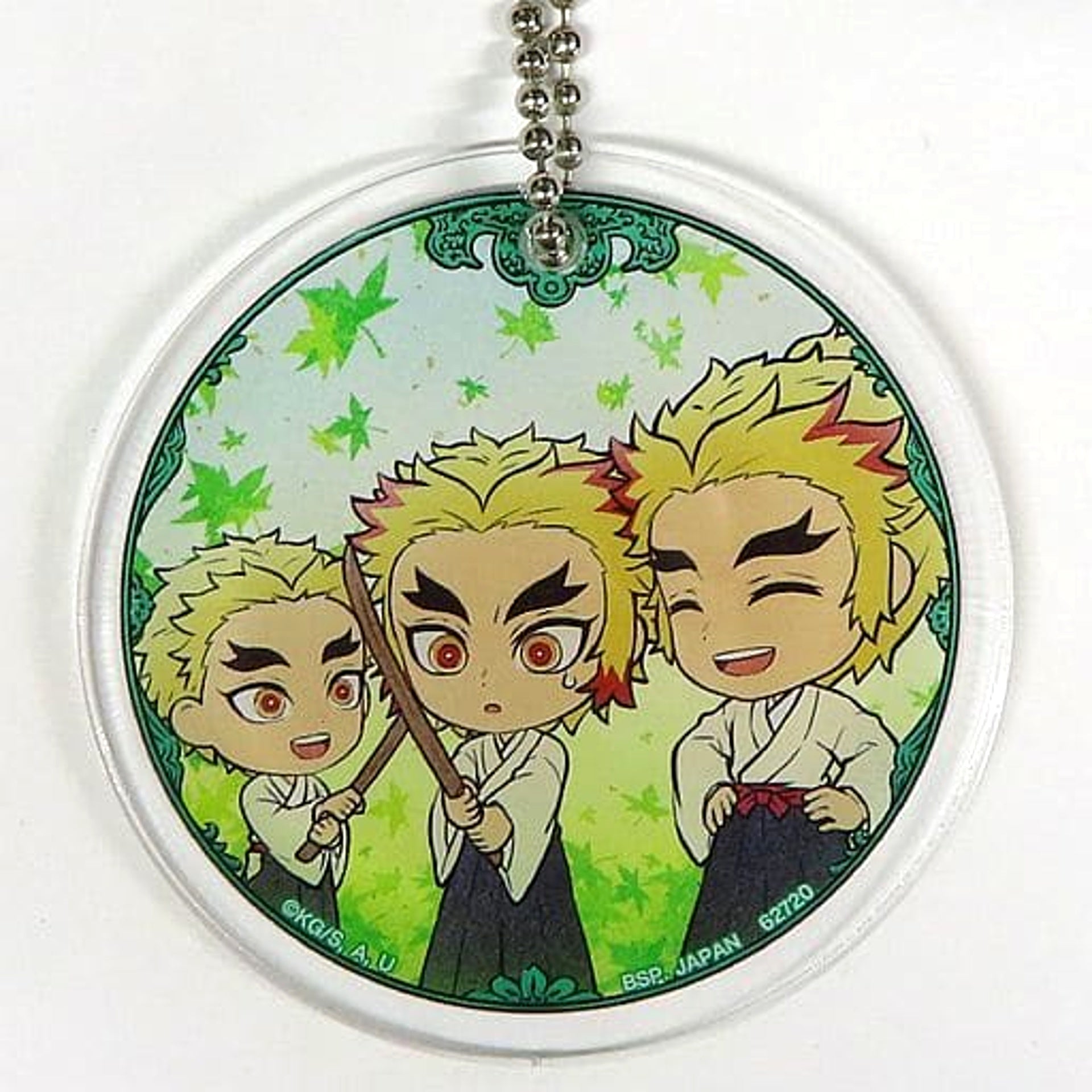 Demon Slayer: Kimetsu no Yaiba Kyojuro Rengoku Senjuro Shinjuro Ichiban Kuji Fumetsu No Kizuna Acrylic Charms Kyunchara Illustrations Prize E Charm [USED]