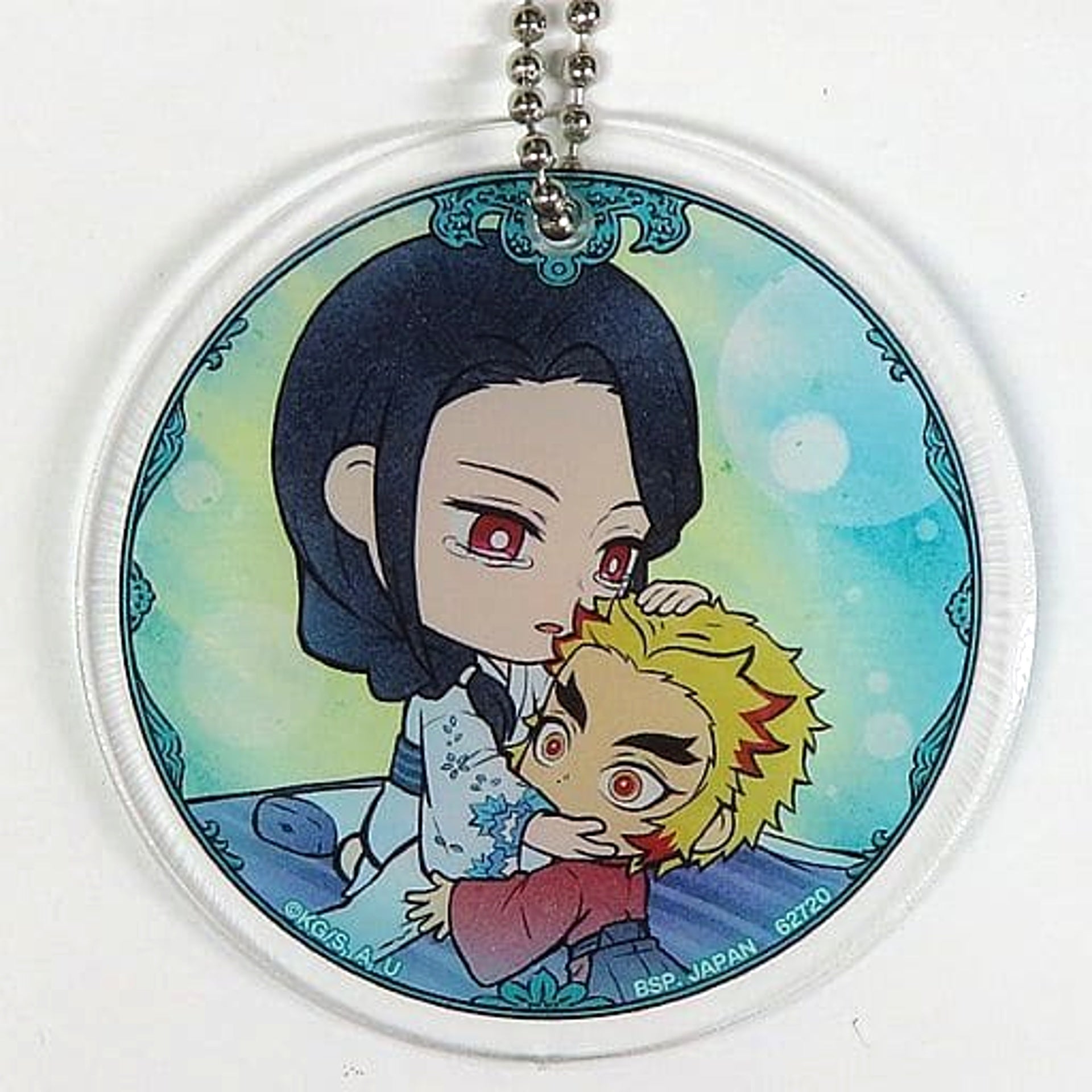 Demon Slayer: Kimetsu no Yaiba Kyojuro Rengoku Ruka Rengoku Ichiban Kuji Fumetsu No Kizuna Acrylic Charms Kyunchara Illustrations Prize E [USED]