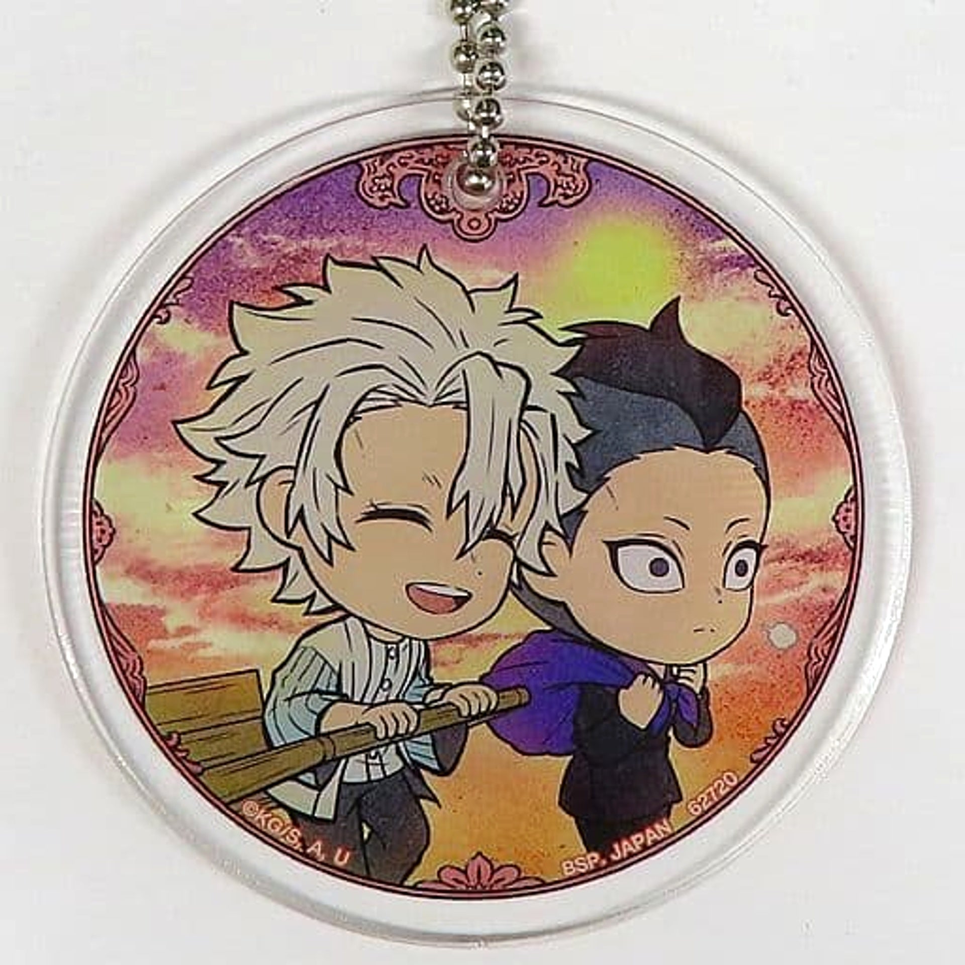 Demon Slayer: Kimetsu no Yaiba Shinazugawa Genya Sanemi Shinazugawa Ichiban Kuji Fumetsu No Kizuna Acrylic Charms Kyunchara Illustrations Prize E [USED]