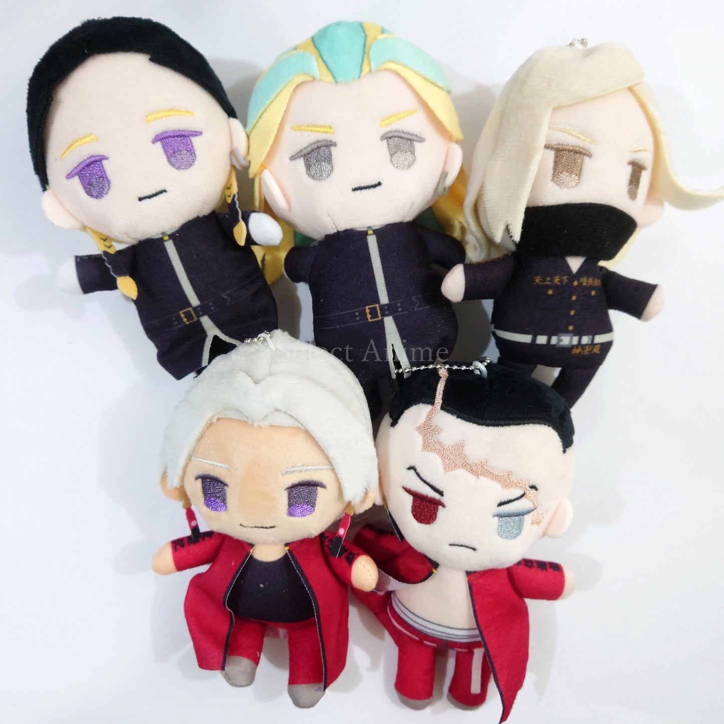 Ran Haitani, etc. Tokyo Revengers Petitfuwa Stuffed Toy Petit Fuwa Plush Toys Vol.3 All 5 Types Set Mascot [USED]