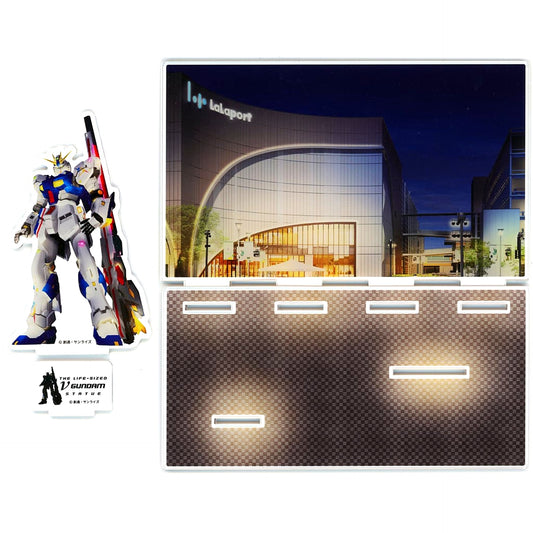 RX-93ff Nu Gundam Gundam Park Life-size Nu Gundam Statue Diorama Acrylic Stand Night [USED]