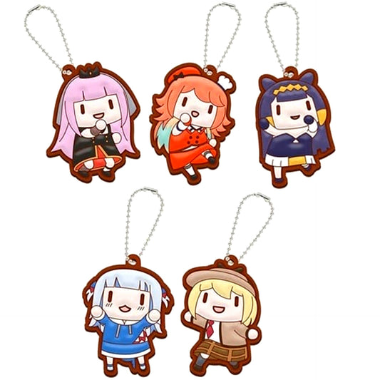Virtual YouTuber hololive English Smol Reversible Rubber Mascot RibaRaba! Complete Set of 5 [USED]
