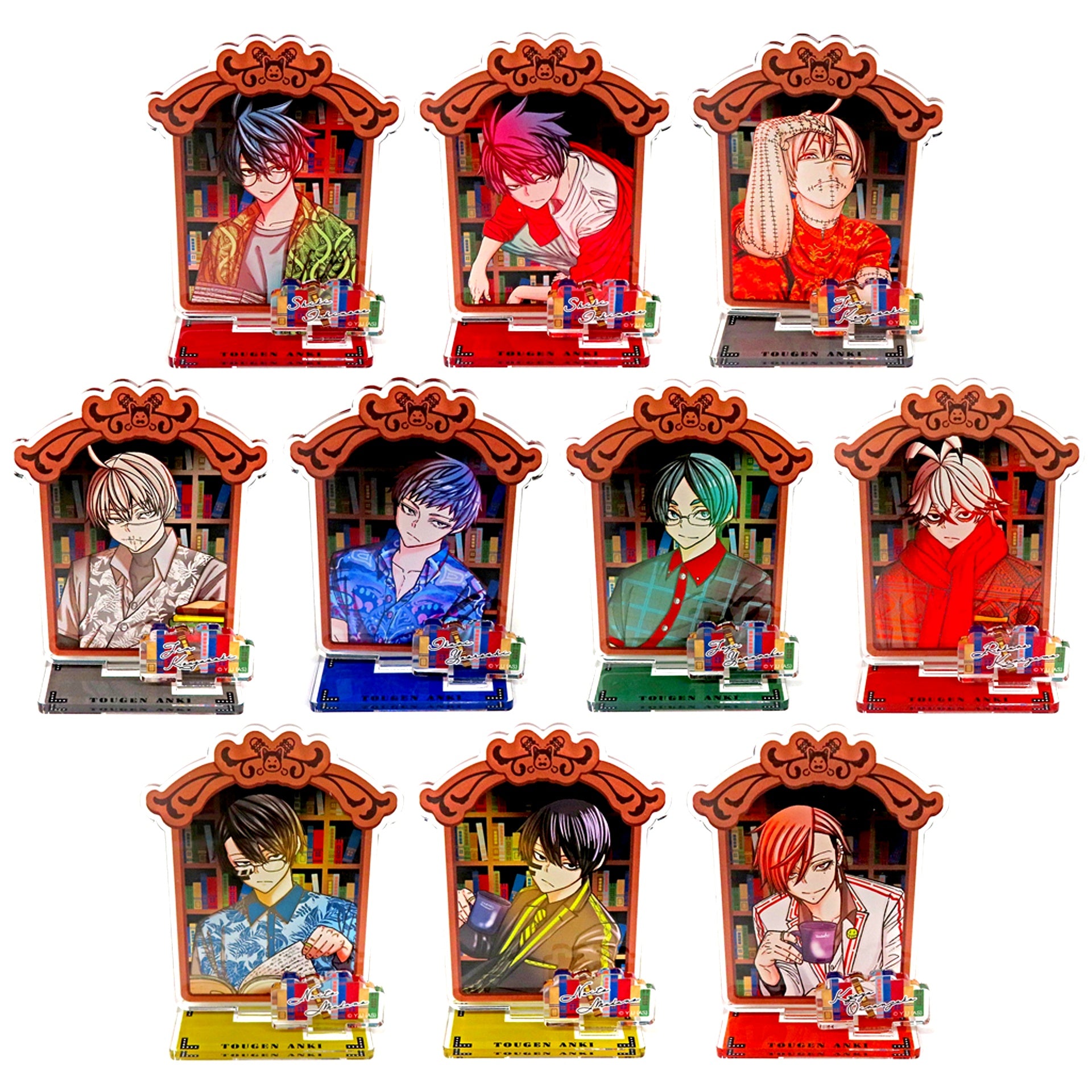 Set of 10 Tougen Anki Trading Acrylic Stand Collection Bookstore Ltd Goods [USED]