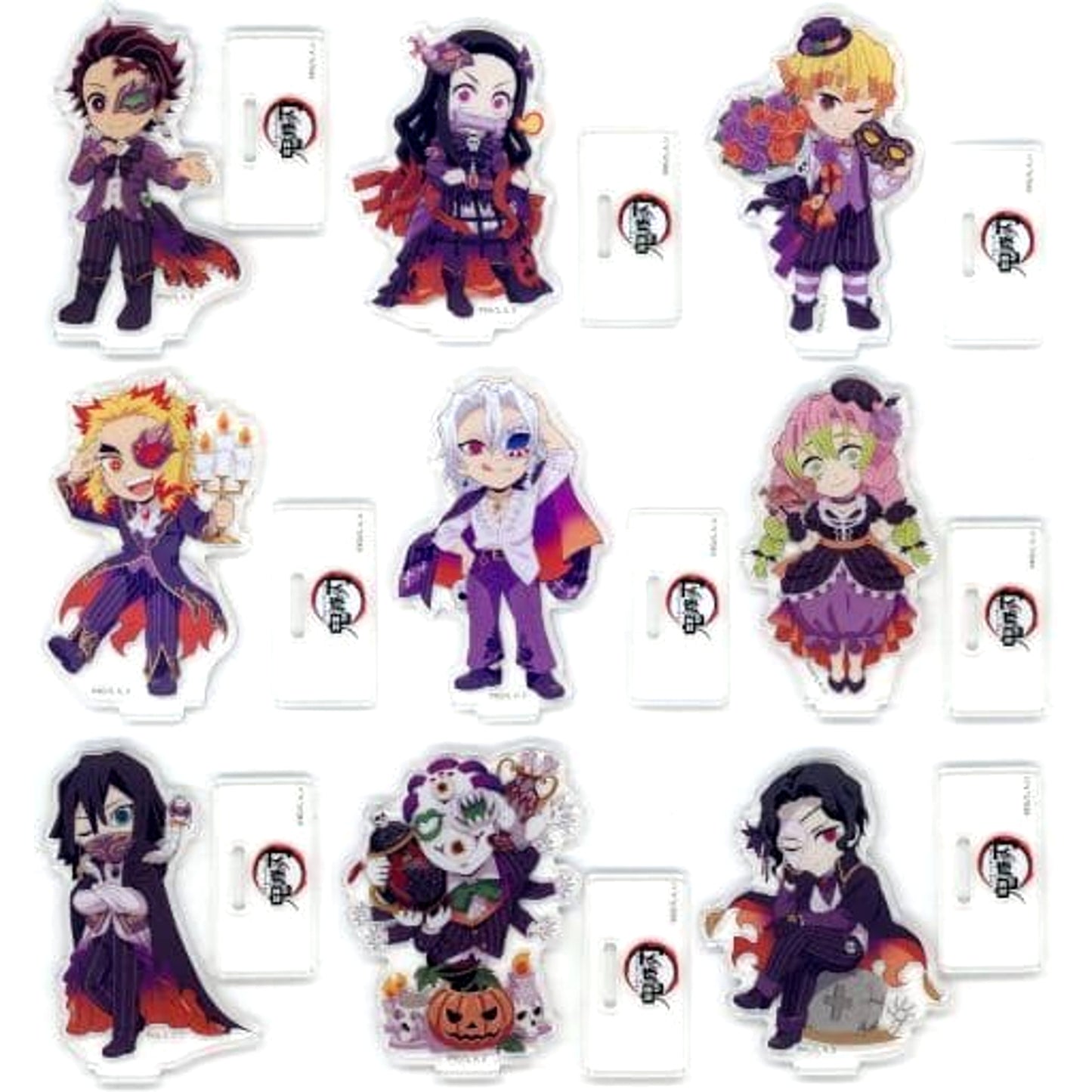Nezuko Kamado & Others Demon Slayer: Kimetsu no Yaiba All 9 Types Set Random Acrylic Stand A ufotable Cafe Halloween 2023 Masquerade Exclusive [USED]