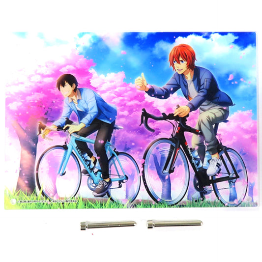 Yasutomo Arakita & Hayato Shinkai Yowamushi Pedal Acrylic Panel Sakura Ride [USED]