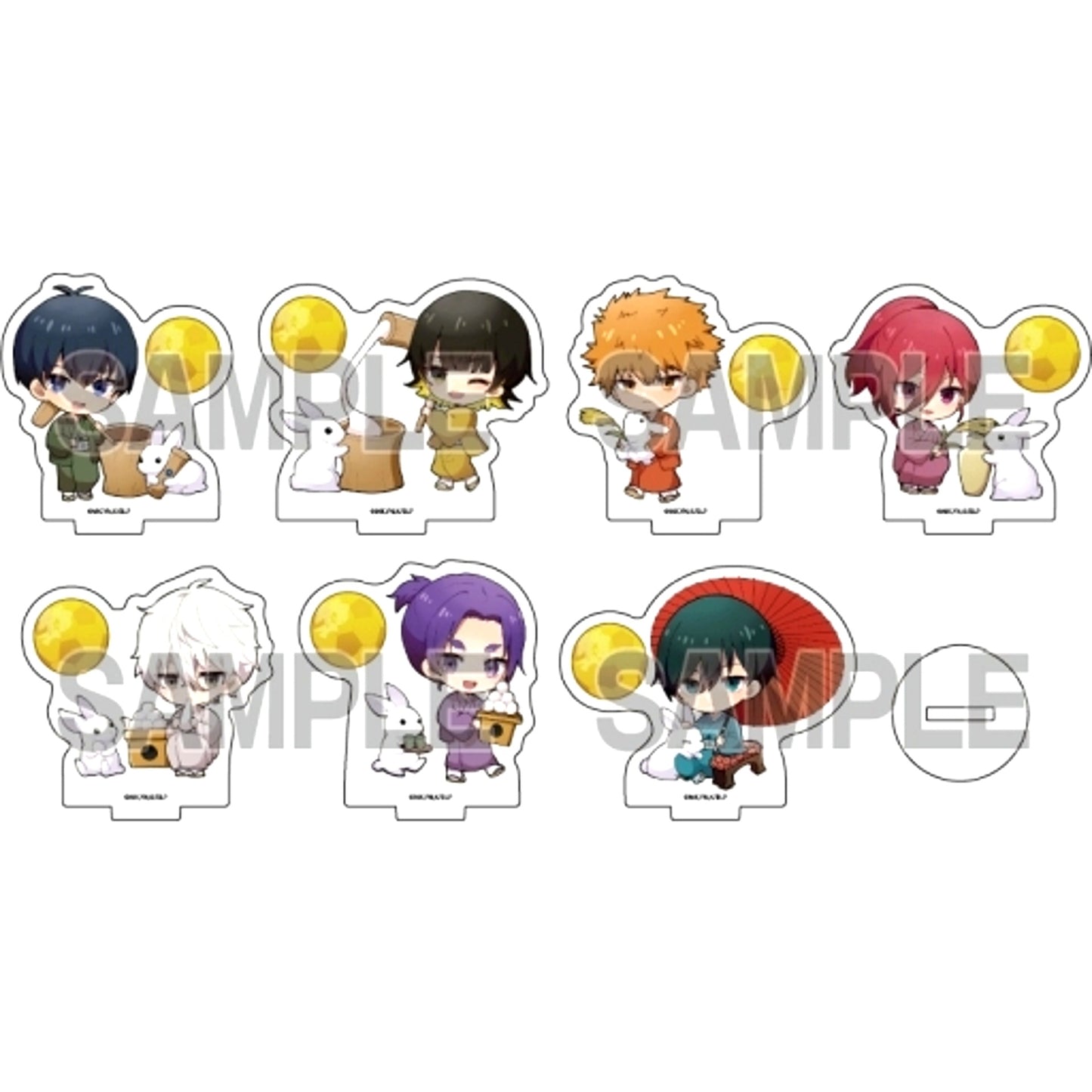 Set of 7 07. Otsukimi Ver. Blue Lock POP UP SHOP in TOKYO CHARACTER STREER Acrylic Petit Stand [USED]