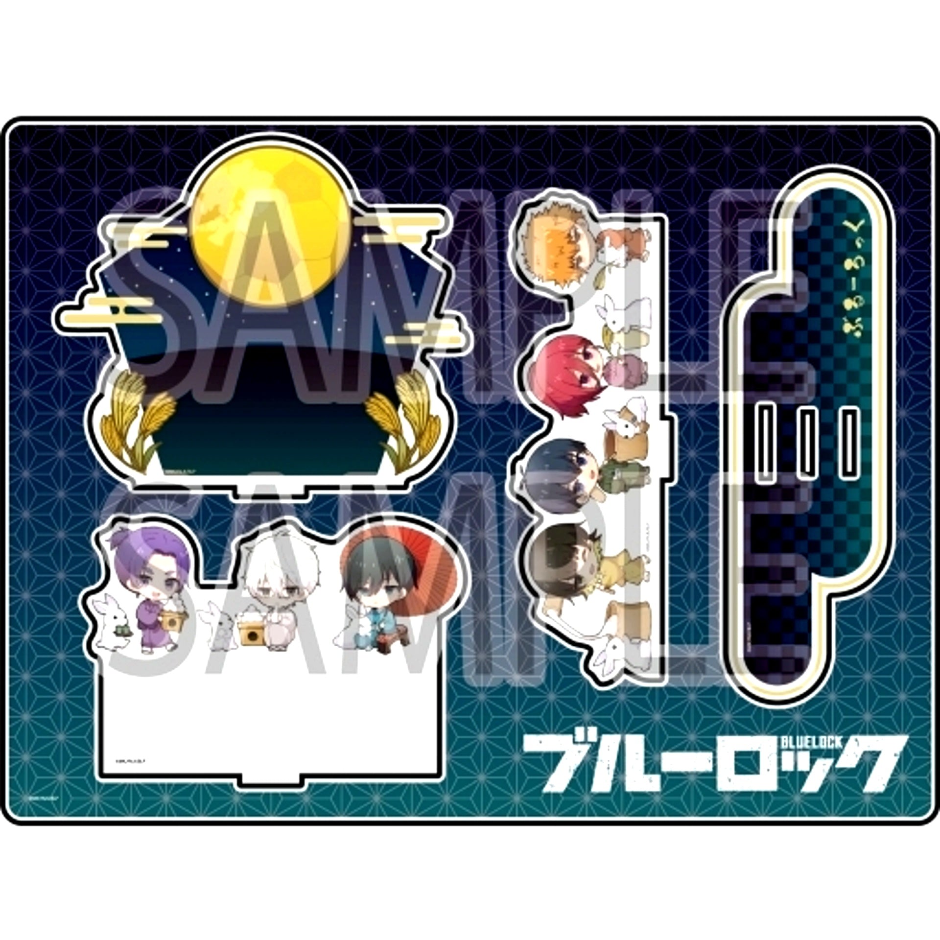 Group 04. Blue Lock POP UP SHOP in TOKYO CHARACTER STREER Mini Character Moon Viewing Ver. Acrylic Diorama [USED]