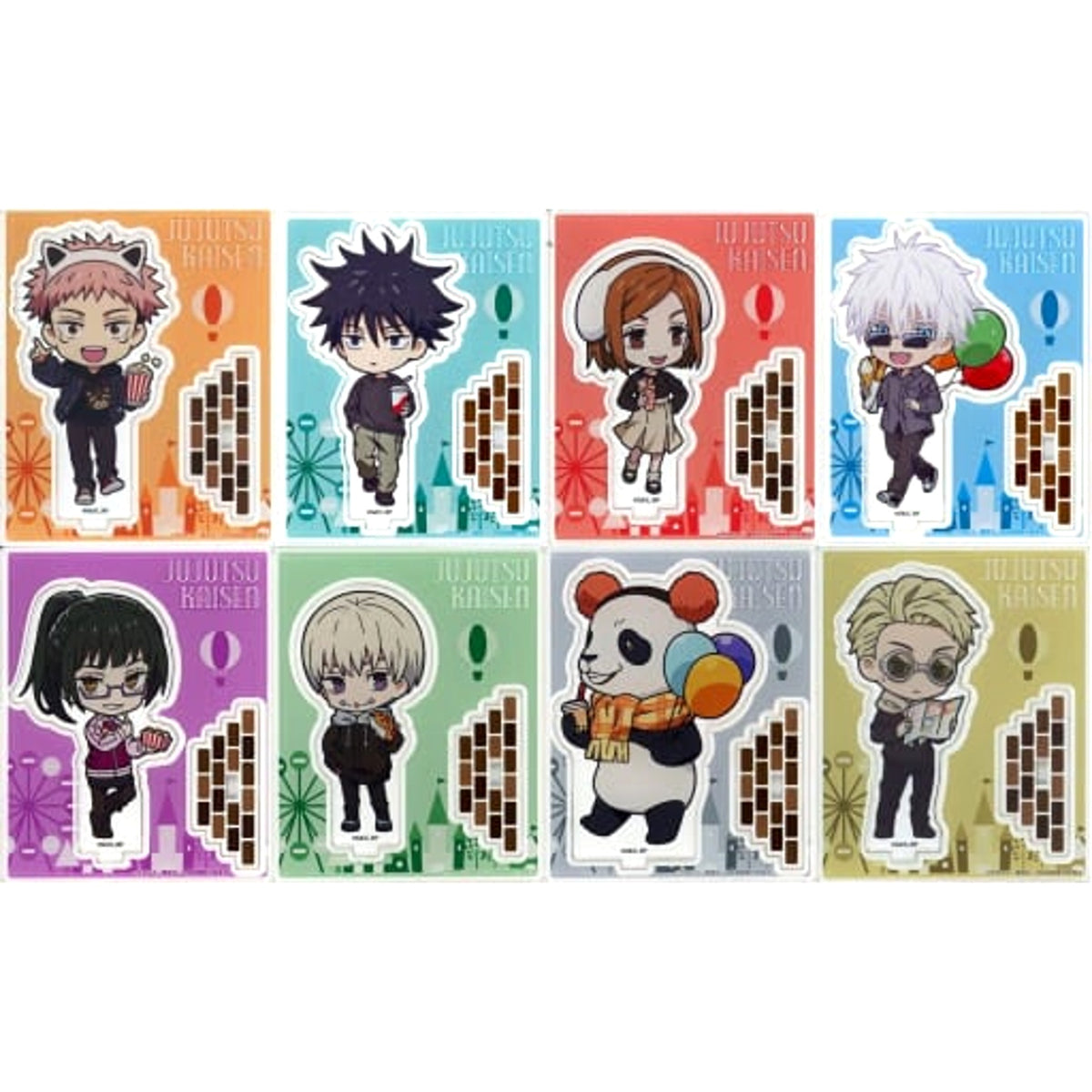 Jujutsu Kaisen Yuji Itadori & Others All 8 Types Set Acrylic Stand Amusement Park Mini Character Ver. Yomiuri Land Limited Acrylic Stands [USED]