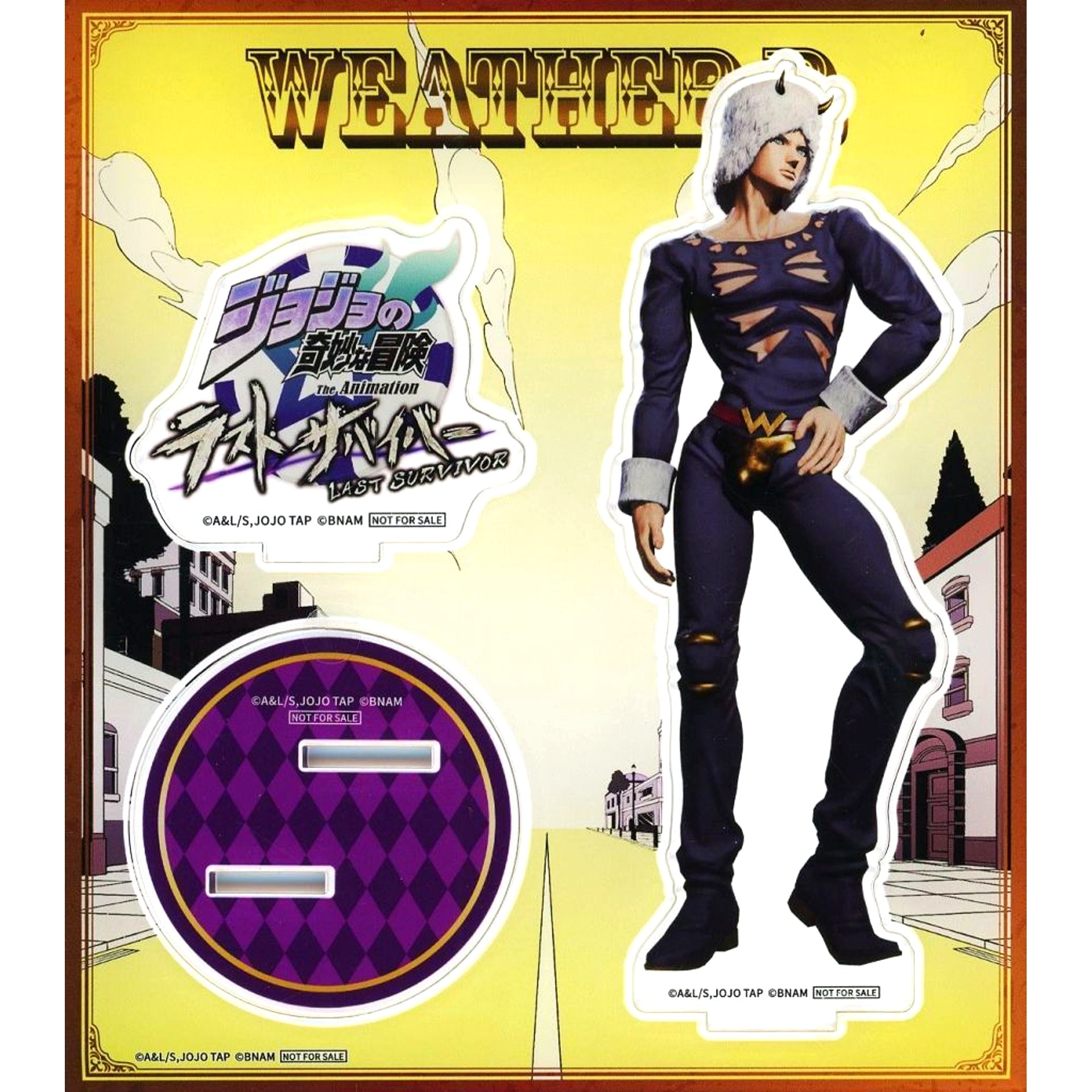 Weather Report Character Acrylic Stand JoJo's Bizarre Adventure Last Survivor Original Goods Get Campaign Part 1 Point Exchange Prize [USED]