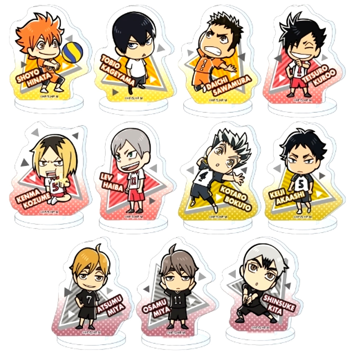 Set of 11 Haikyu!! Acrymini Acrylic Stand 2 [USED]