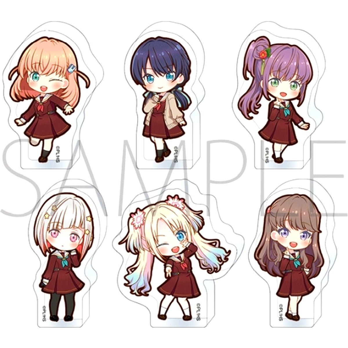 Set of 6 Love Live! Hasunosora Girls' High School Idol Club Korotto Acrylic Figure Collection [USED]