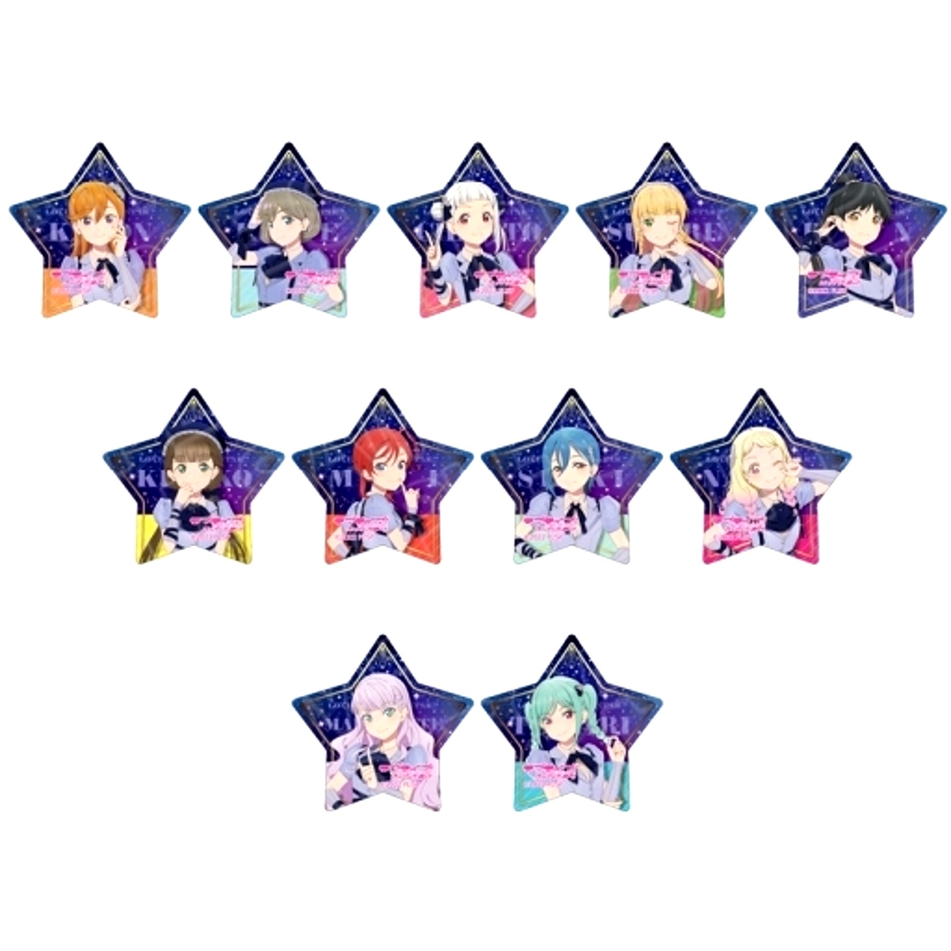 Set of 11 Love Live! Superstar!! Jump Into the New World Ver. Acrylic Block [USED]