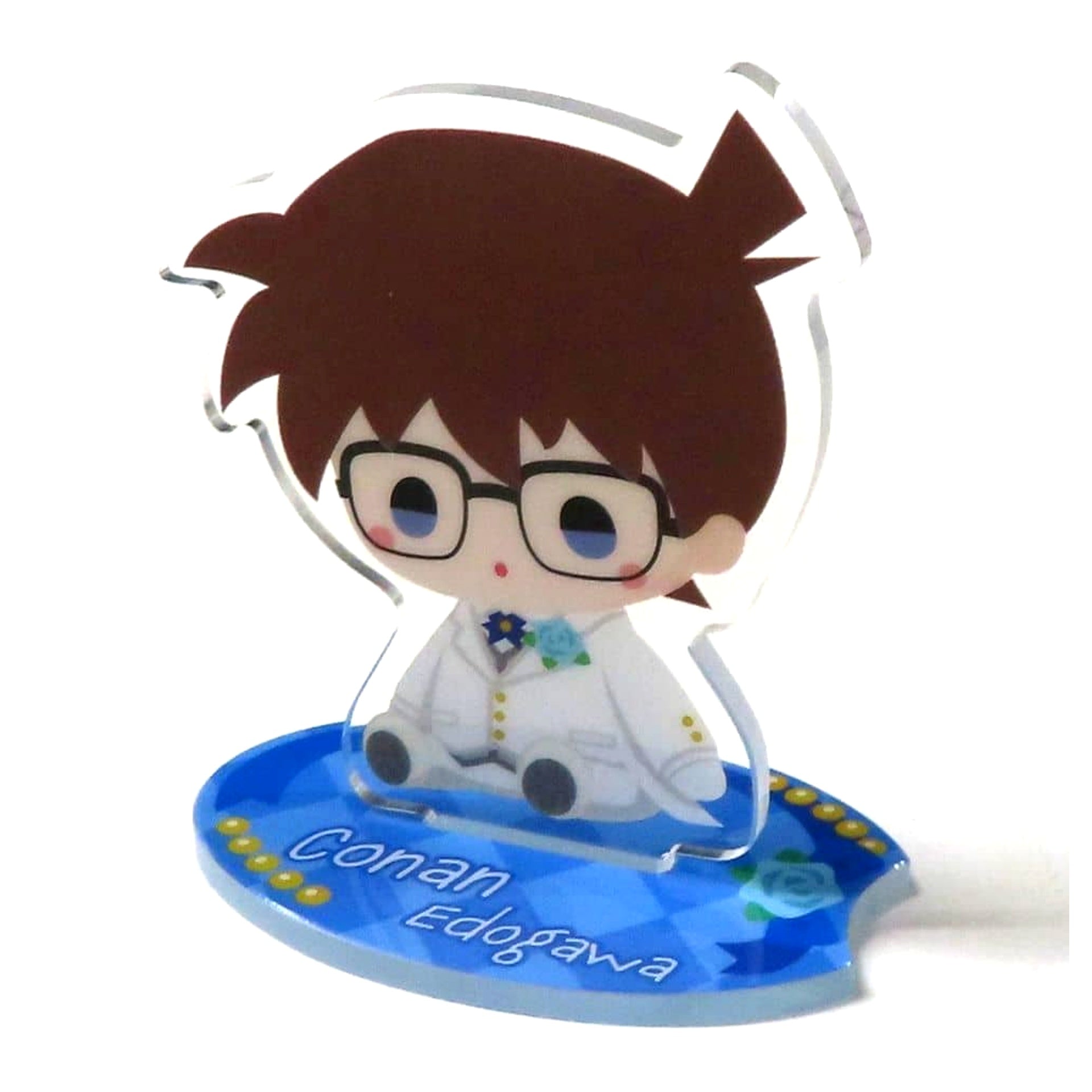 SEGA Lucky Kuji ONLINE Detective Conan White & Black Conan Edogawa Acrylic Stand Prize D-1 Acrylic Stands [USED]