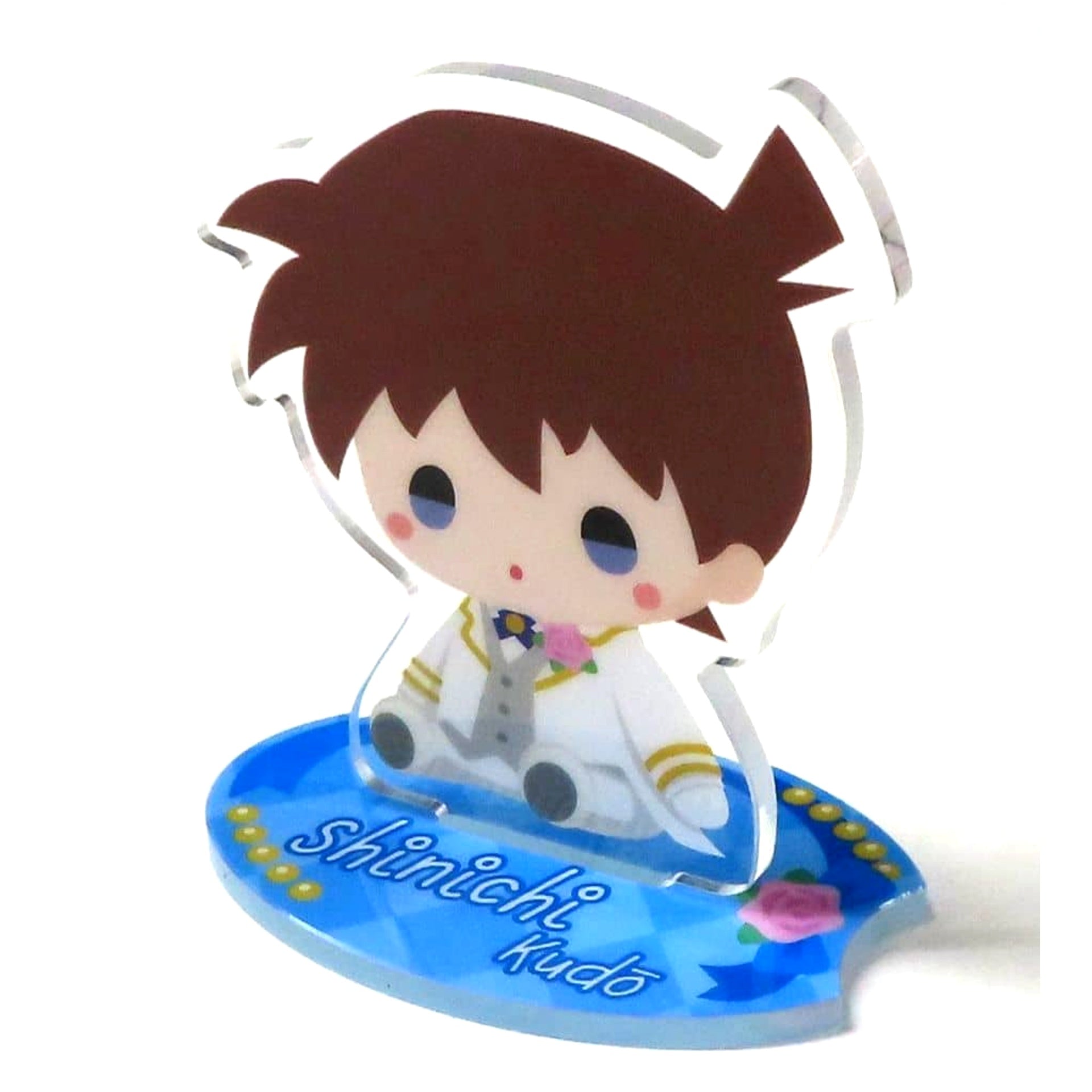 SEGA Lucky Kuji ONLINE Detective Conan White & Black Shinichi Kudo Acrylic Stand Prize D-3 Acrylic Stands [USED]