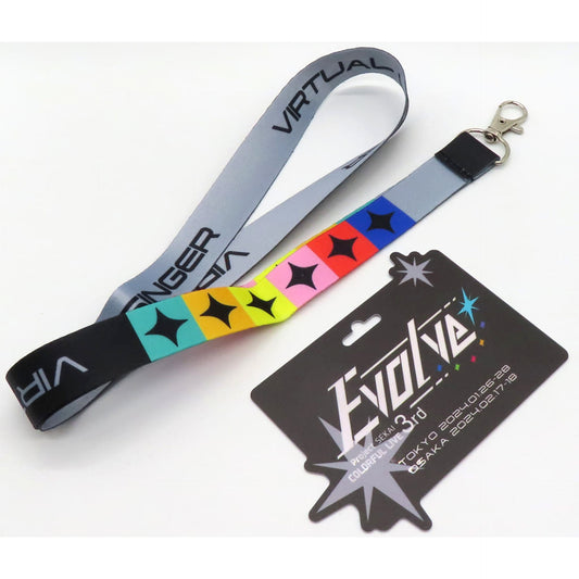 Hatsune Miku: Colorful Stage! Virtual Singer Neck Strap with Replica Pass Colorful Live 3rd Evolve Limited Keychains [USED]