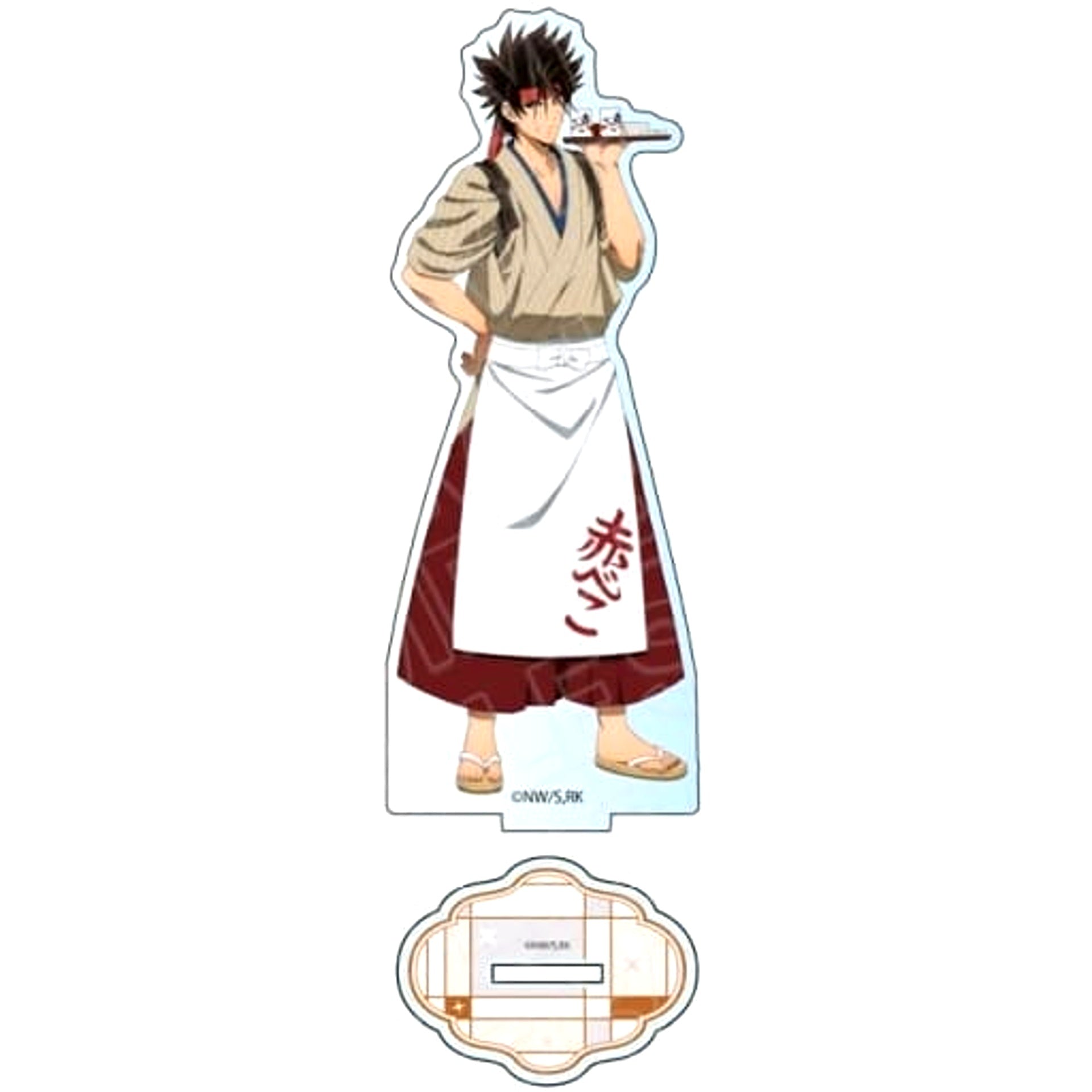 Sanosuke Sagara Rurouni Kenshin: Meiji Swordsman Romantic Story Limited-Time Traveling Cafe Akabeko Ver. Acrylic Figure Rurouni Kenshin x THE Chara CAFE [USED]