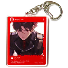 86 Shinei Nouzen Online Kuji Dengeki Bunko 30th Anniversary SNS Style Acrylic Keychain Kujibikido Limited Prize C-2 Keychains [USED]