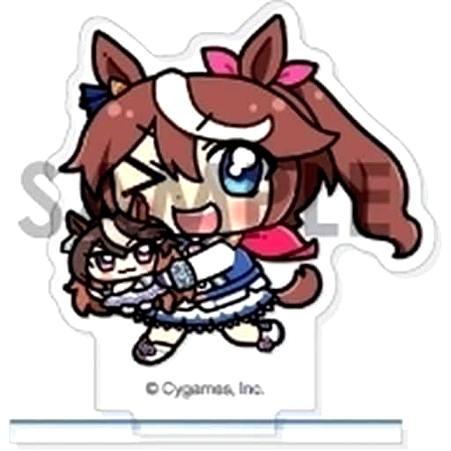 No.2 Tokai Teio and Symboli Rudolf Uma Musume: Pretty Derby Trading Acrylic Stand With Plushie Vol.1 [USED]