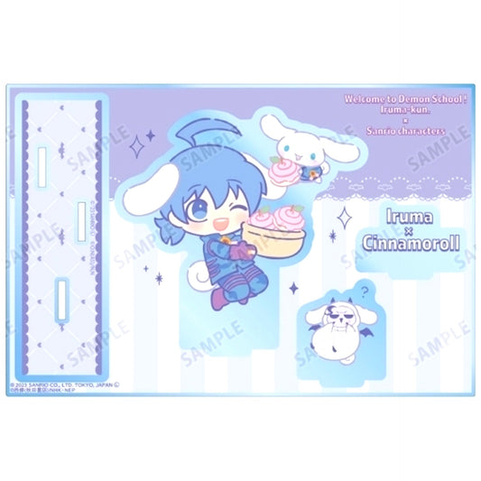 Iruma Suzuki x Cinnamoroll BIG Acrylic Stand with Parts Welcome to Demon School! Iruma-kun x Sanrio Characters [USED]