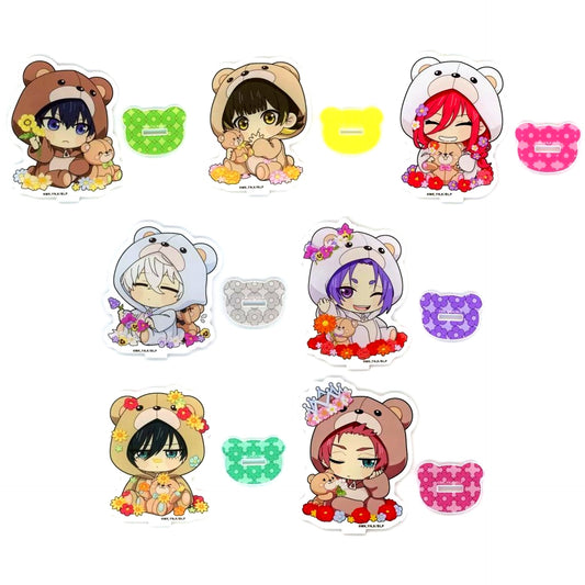 Set of 7 Blue Lock x CHARACHA in FavoteriA Flower Bear Ver. Trading Acrylic Stand [USED]