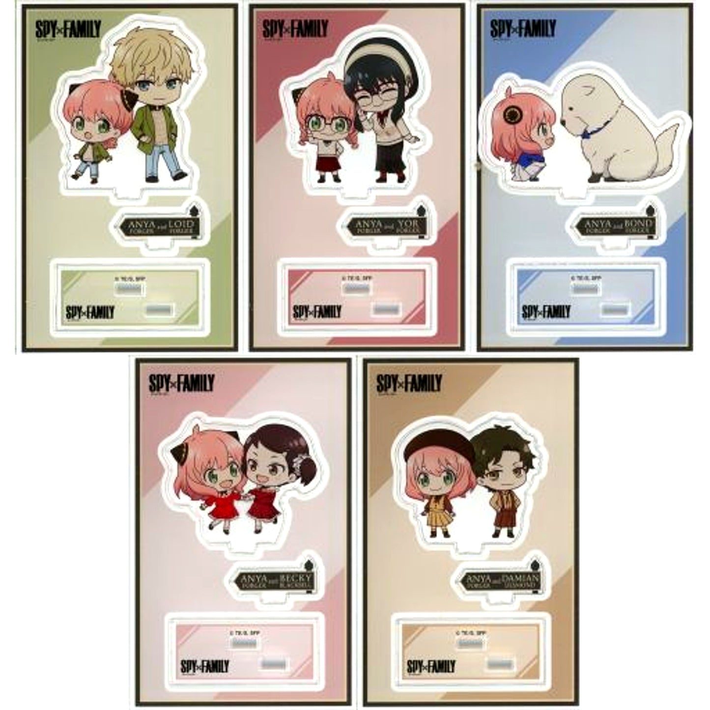 Set of 5 SPY x FAMILY x Lawson Campaign Acrylic Stand [USED]