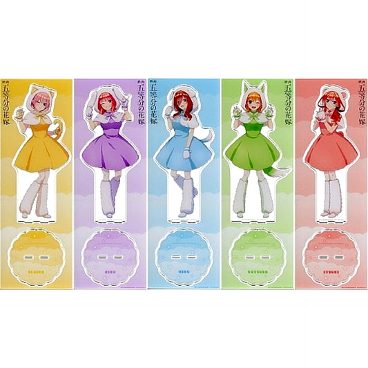 Set of 5 Last Prize The Quintessential Quintuplets Movie Extra Large Acrylic Stand Illustration Animal Fluffy Kigurumi Ver. Winning Ichigeki Button Collection [USED]