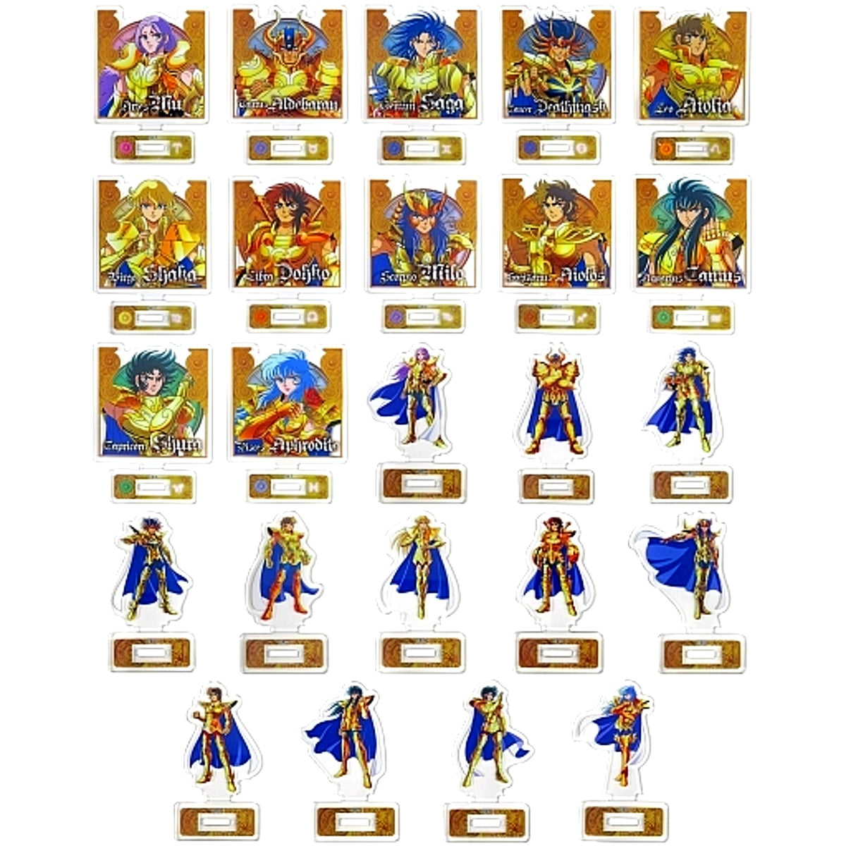 Set of 24 Saint Seiya Acrylic Stand Winning Acrylic Stand Collection [USED]
