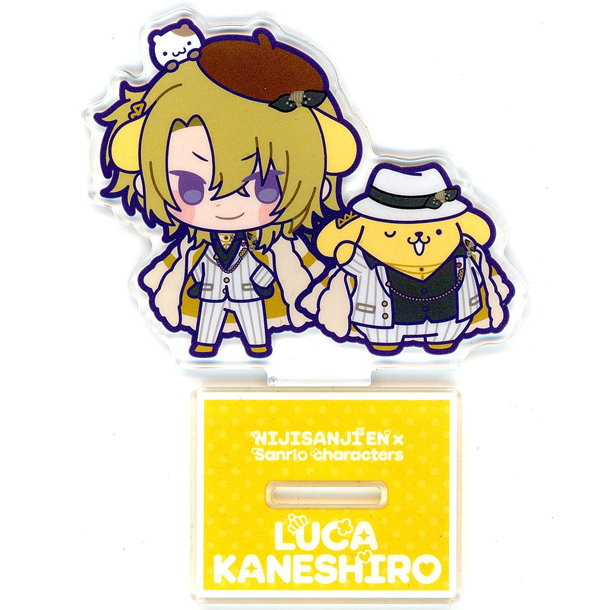 Luca Kaneshiro x Pompompurin Acrylic Stand Virtual YouTuber Nijisanji NIJISANJI EN x Sanrio characters [USED]