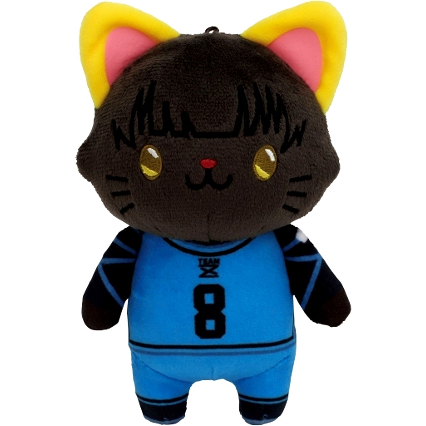 Meguru Bachira Blue Lock Plush Keychain with Eye Mask withCAT [USED]