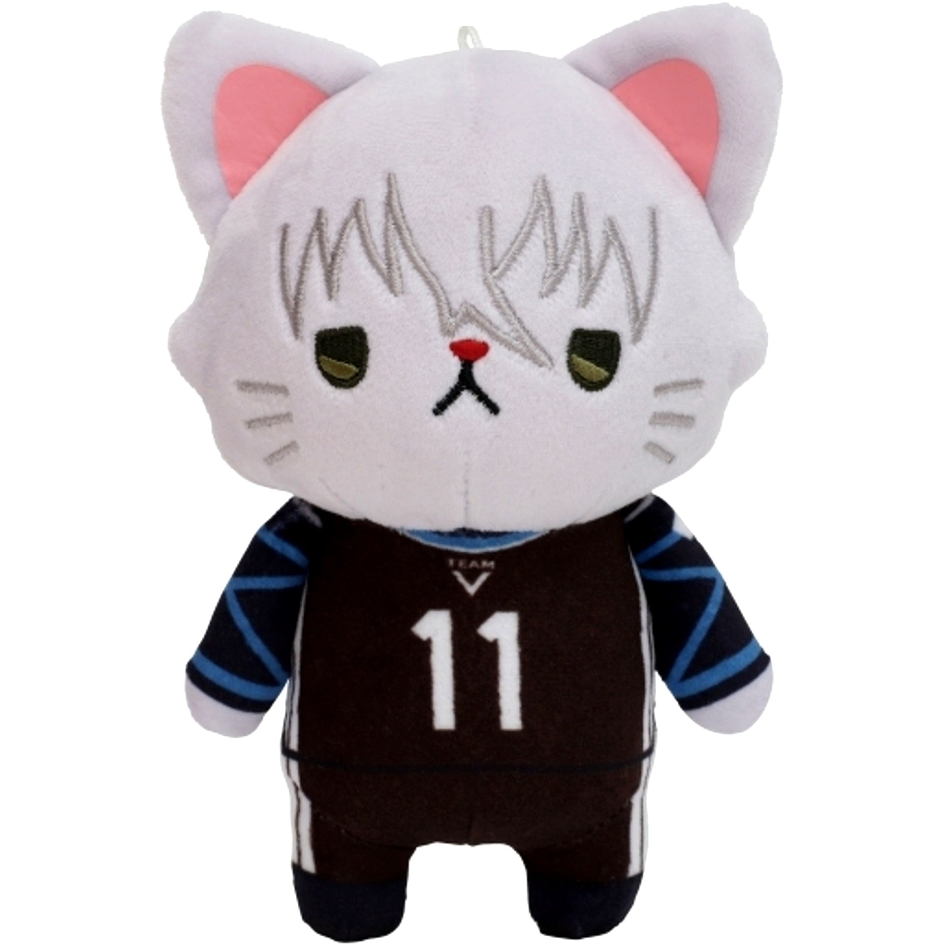 Seishiro Nagi Blue Lock Plush Keychain with Eye Mask withCAT [USED]