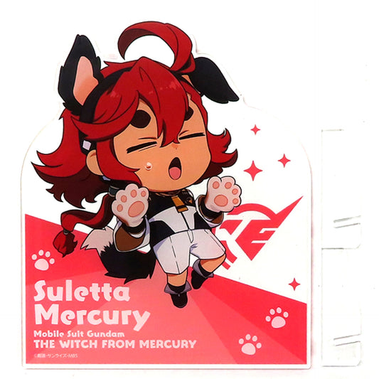 Suletta Mercury Mobile Suit Gundam The Witch from Mercury Kemomimi Illustration Acrylic Board Prize A Chara Pop Store [USED]