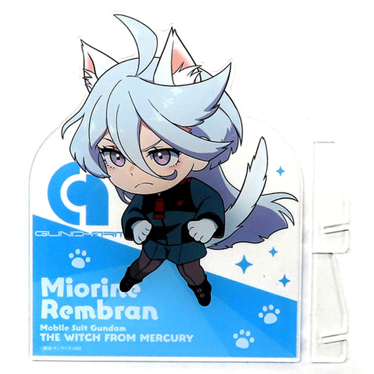 Miorine Rembran Mobile Suit Gundam: The Witch from Mercury Charapop Store Kemomimi Illustration Acrylic Board Minigame Suletta Miorine no Oshaberi Korokoro PON! Prize A [USED]