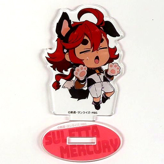 Suletta Mercury B Prize Mobile Suit Gundam The Witch from Mercury Chara Pop Store Mini Game Suletta Miorine no Oshaberi Korokoro PON! Animal Ears Illustration Acrylic Stand [USED]