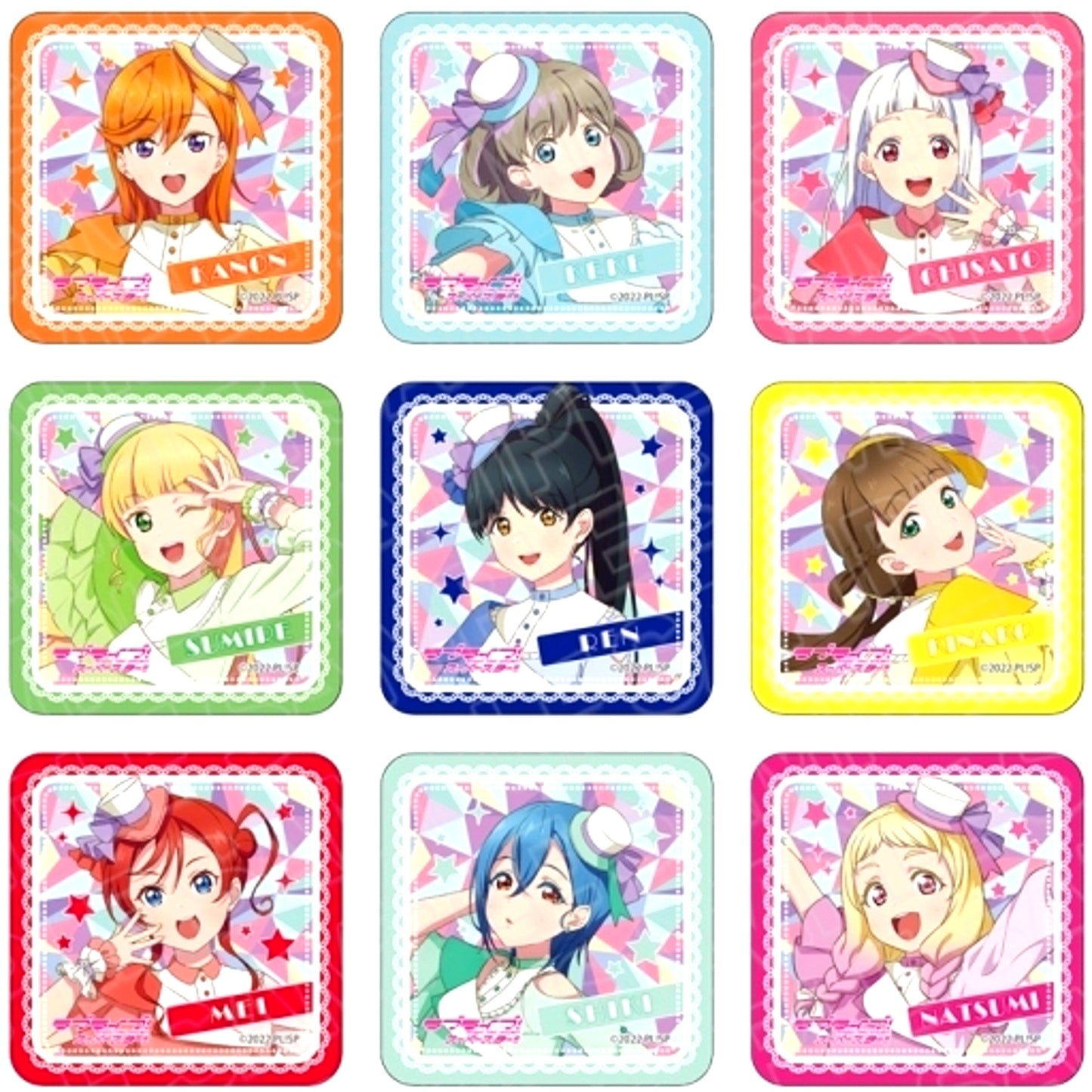Set of 9 Love Live! Superstar!! Mirai no Oto ga Kikoeru Ver. Acrylic Block [USED]