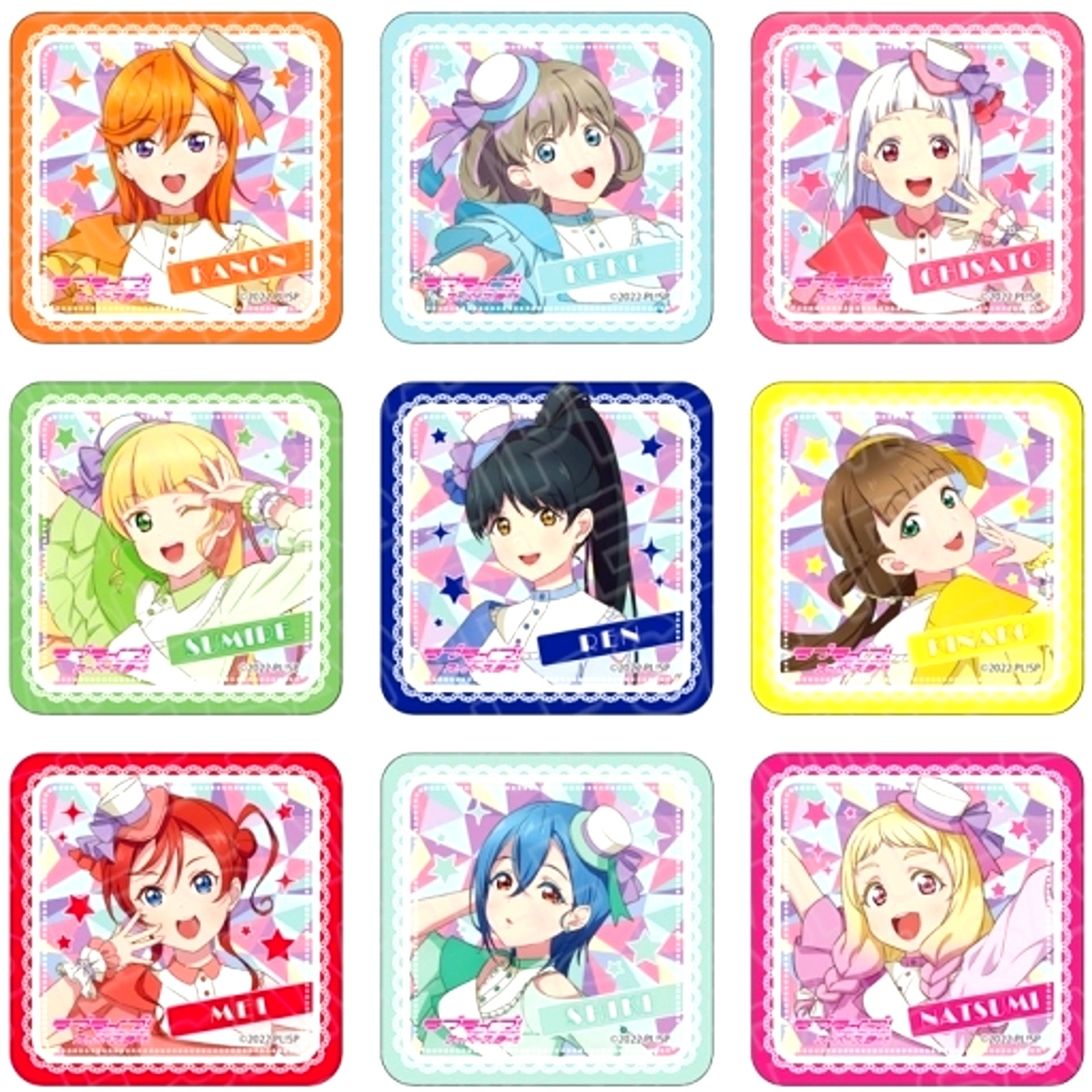 Set of 9 Love Live! Superstar!! Mirai no Oto ga Kikoeru Ver. Acrylic Block [USED]