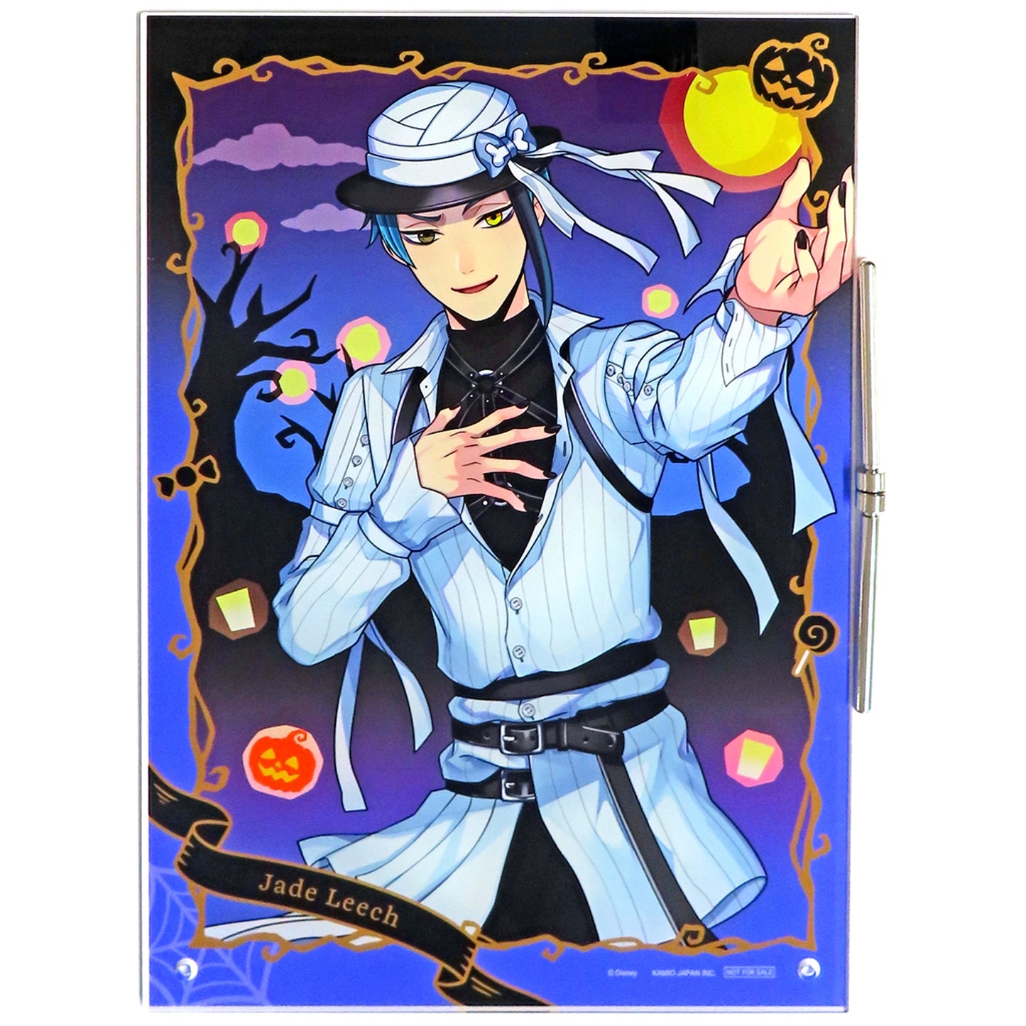 Jade Leech Hologram Gold Foil Stamped BIG Clear Bookmark Lottery Winning Bonus A4 Acrylic Panel Disney Twisted-Wonderland Animate Girls Festival 2023 [USED]